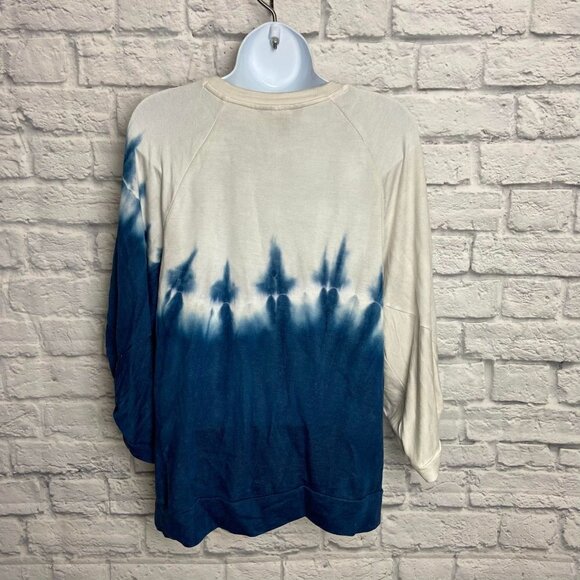 Simply Vera Vera Wang Small Blue Gray Tie Dye Sweatshirt NEW - Picture 5 of 14